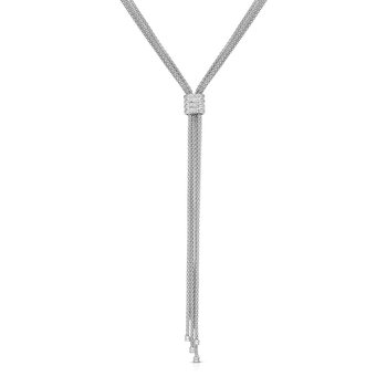 Sterling Silver 18in Diamond Cut/ Textured Necklace with Giant Spring Ring Clasp