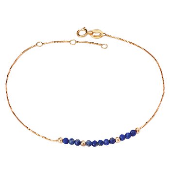 Italian 14kt Gold & Lapis Bracelet