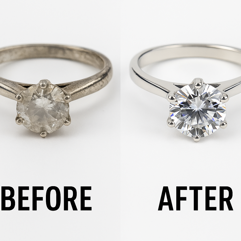 Jewelry Cleaner Kit Instantly Shine Rings, Chains, & Diamonds!