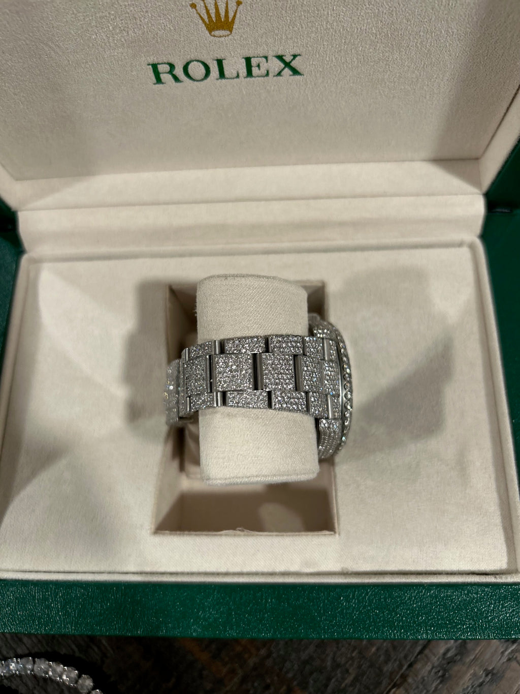 Rolex Datejust 41mm (Ref. 116300) – Fully Iced Out – 13.00 CT Natural Diamonds (Pre-Owned)