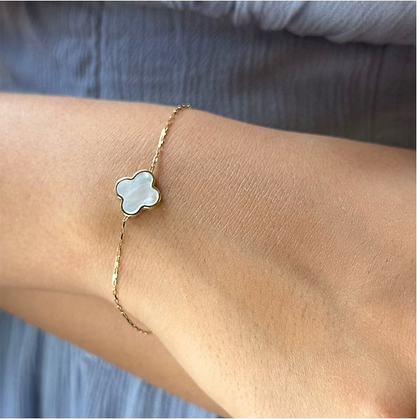 Elegant Italian 14kt Mother of Pearl Bracelet Bracelet