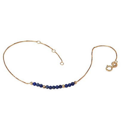 Italian 14kt Gold & Lapis Bracelet Bracelet