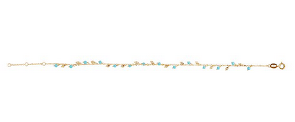 Italian 14kt Turquoise Bracelet Bracelet